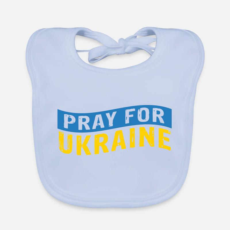 Pray for Ukraine Organic Baby Bibs