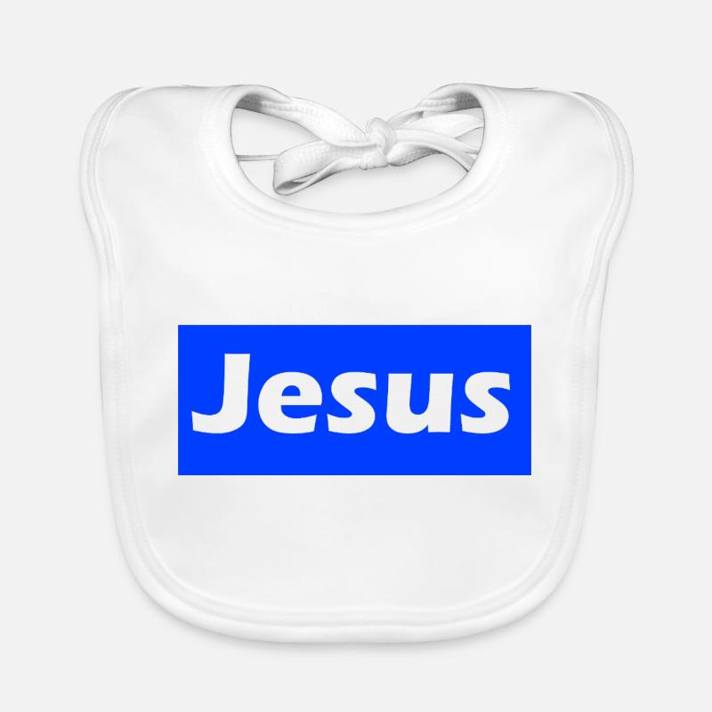 Jesus - Baby Bio-Lätzchen - Weiß