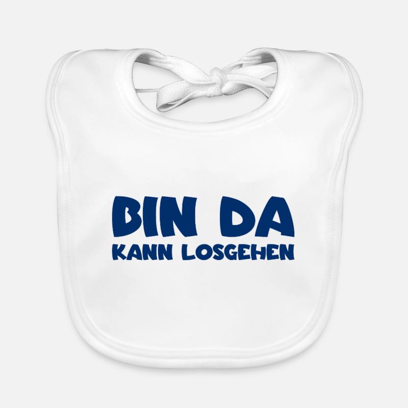 Bin da - Kann losgehen Baby Bio-Lätzchen