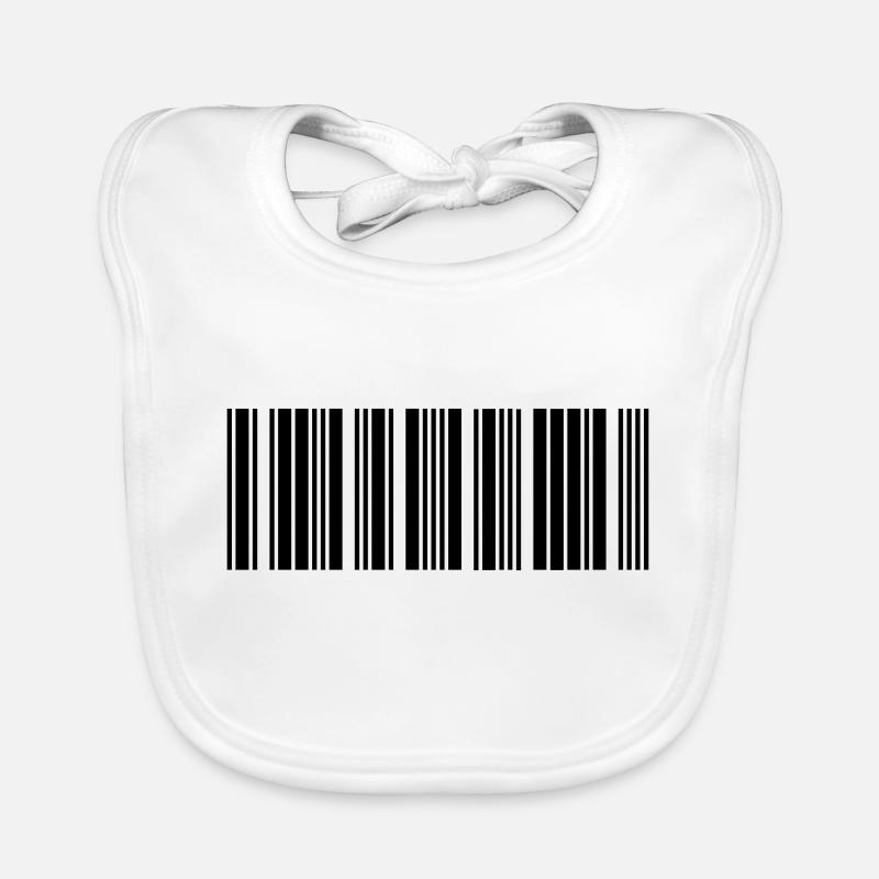 Barcode - Bavoir bio Bébé - blanc
