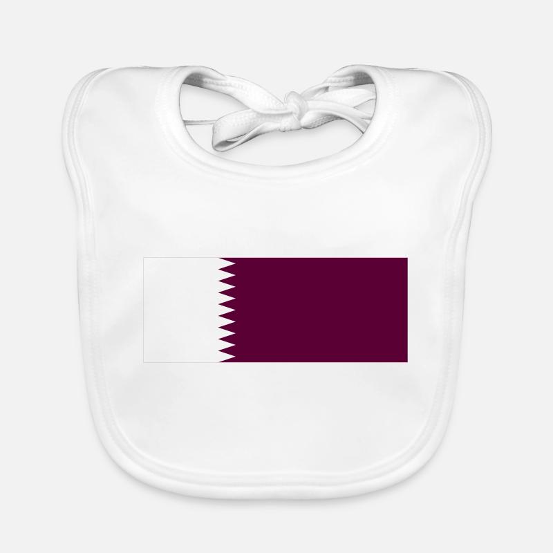 Qatar - drapeau - Bavoir bio Bébé - blanc