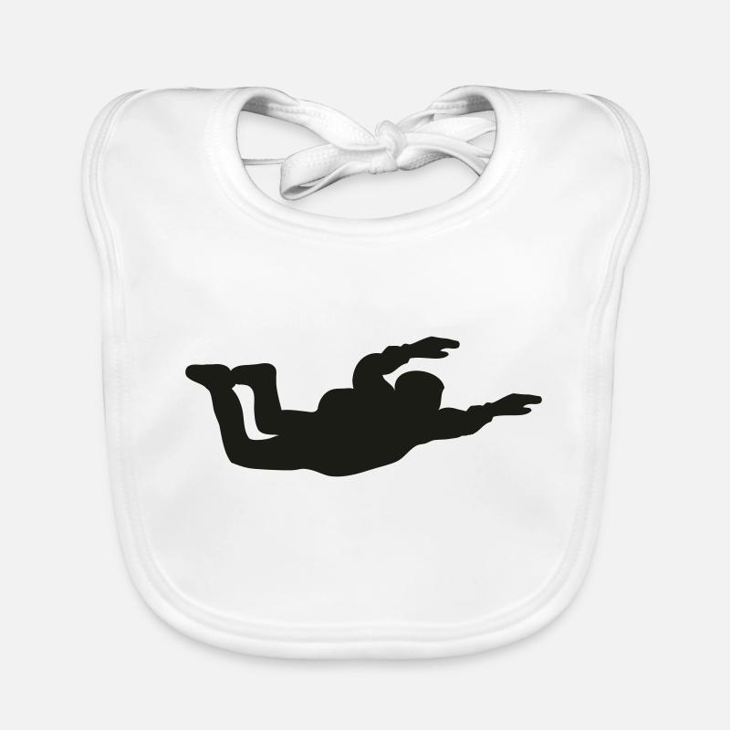 Sky Diving - Bavoir bio Bébé - blanc