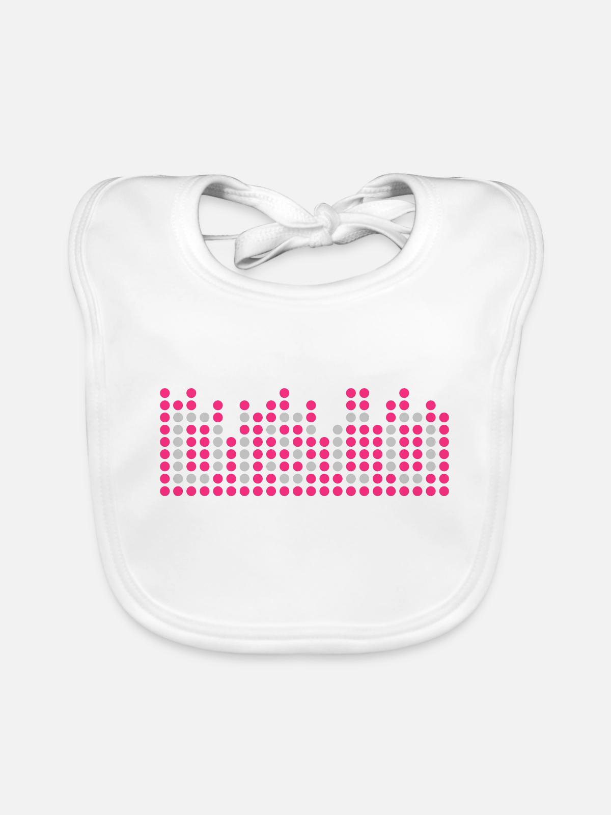 disco 2c equalizer DE - Baby Bio-Lätzchen - Weiß - Vorne