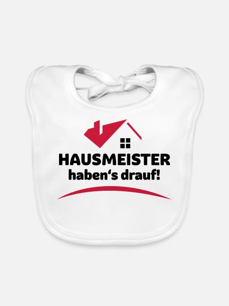 Hausmeister - Baby Bio-Lätzchen - Weiß - Vorne