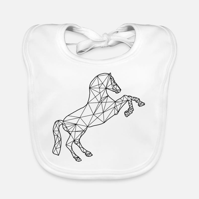 Cheval géométrique dans la conception de polygone Bavoir bio Bébé