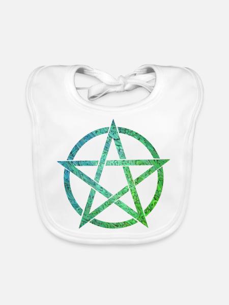 pentagram ebru 5 - Baby Bio-Lätzchen - Weiß - Vorne