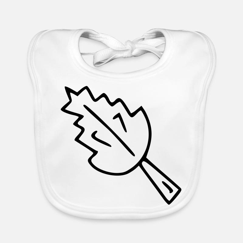 Plant drawing nature sketch black Organic Baby Bibs