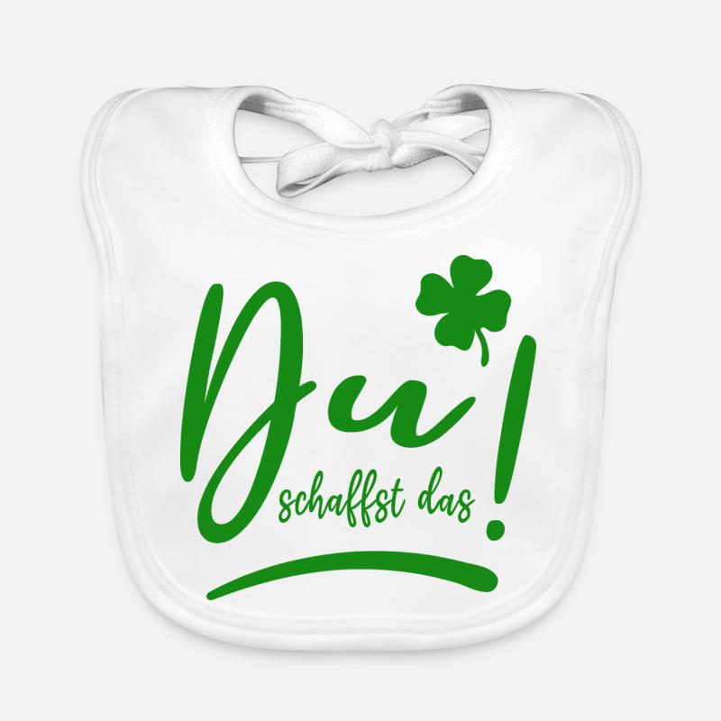 Du schaffst das! - Glücksbringer - Mut machen Baby Bio-Lätzchen