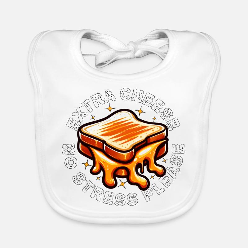 EXTRA CHESSE PAS DE STRESS S’IL VOUS PLAÎT Bavoir bio Bébé