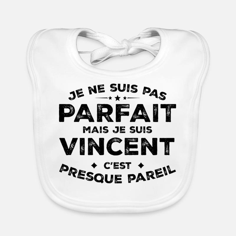 Vincent Ein Name, eine Haltung Humor Vincent Baby Bio-Lätzchen