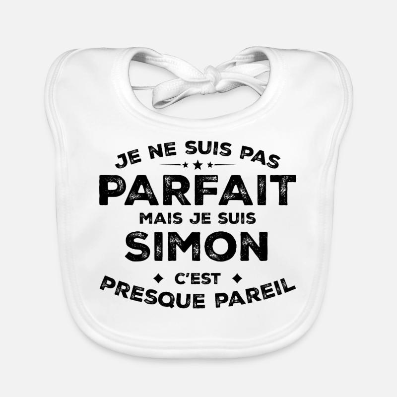 Simon Ein Name, eine Haltung Humor Simon Baby Bio-Lätzchen