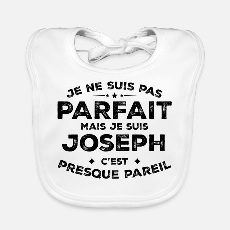 Joseph A First Name, An Attitude Humor Joseph Organic Baby Bibs