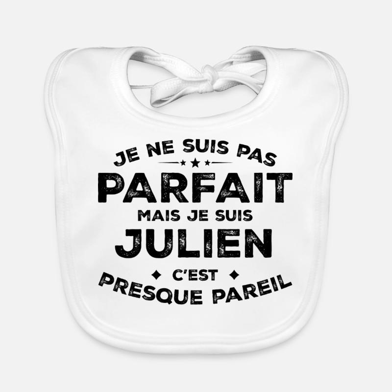 Julien Ein Name, eine Haltung Julien Humor Baby Bio-Lätzchen