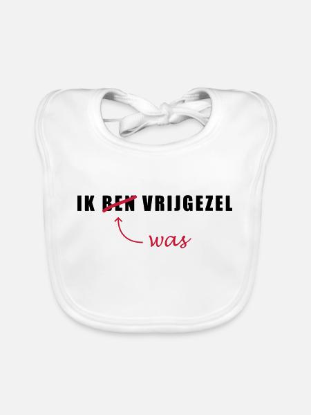 Ik ben vrijgezel - Bio-slabbetje voor baby's - wit - Voor