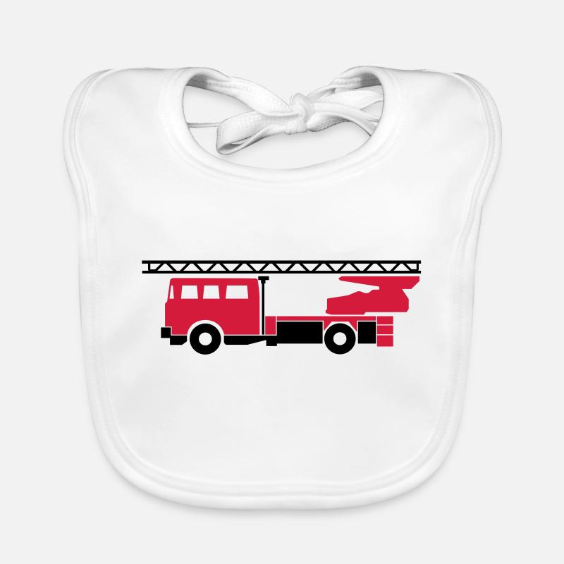 Feuerwehrauto (fire engine) Baby Bio-Lätzchen