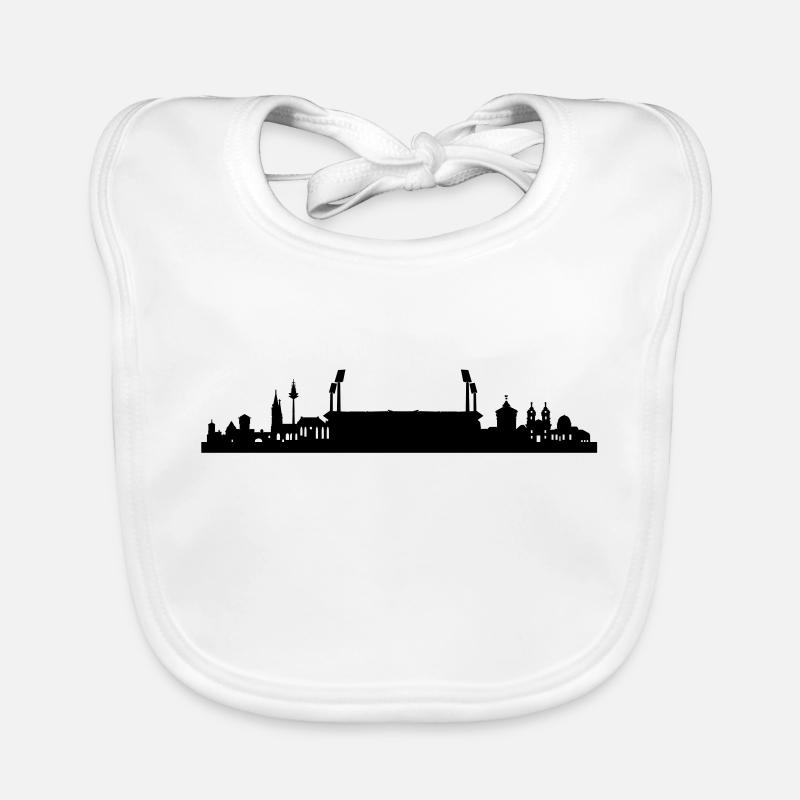 Nürnberg Skyline Stadion Baby Bio-Lätzchen