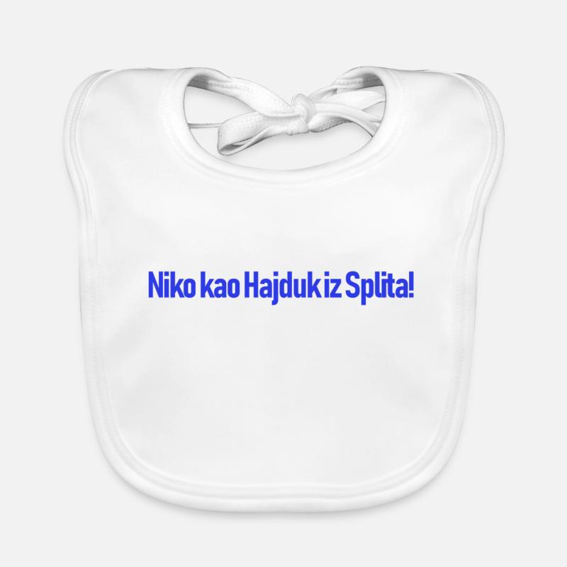 Hajduk Split Torcida - Organic Baby Bibs - white