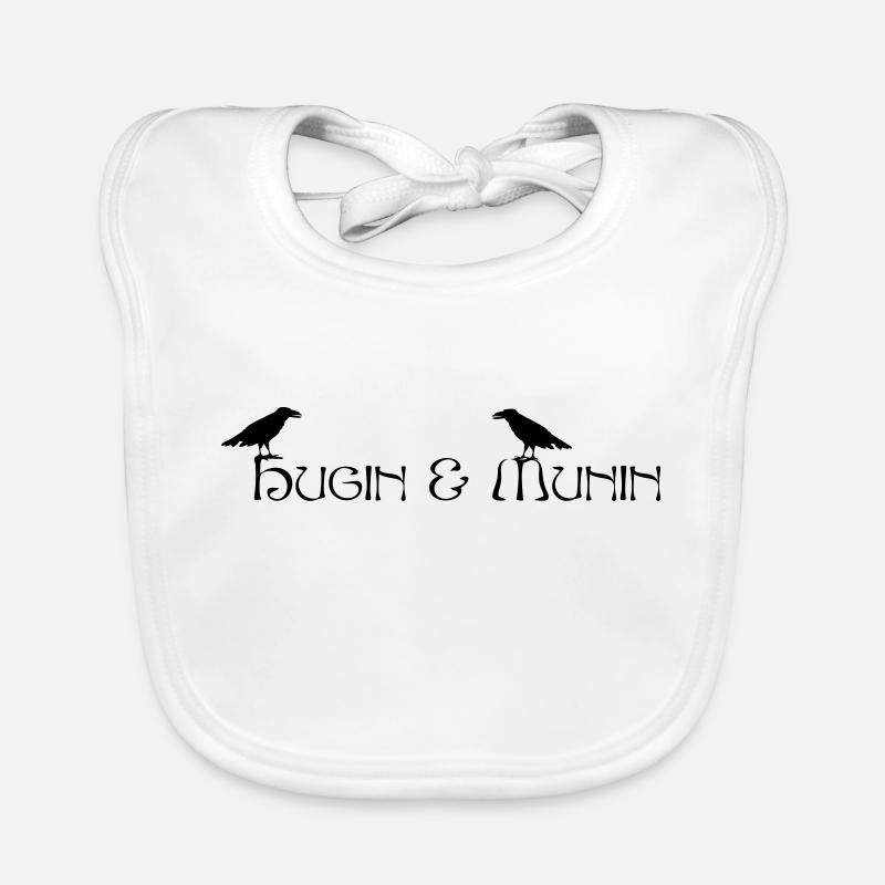 Hugin & Munin (Odins Raben) Baby Bio-Lätzchen