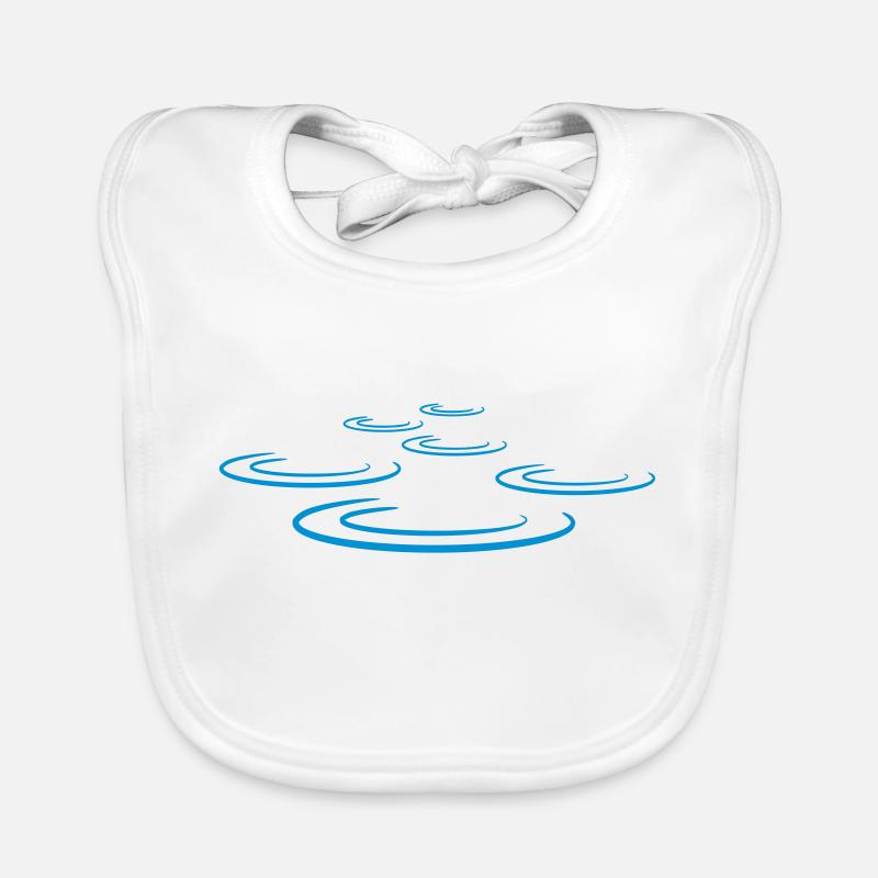 Water Drop Waves Baby Bio-Lätzchen