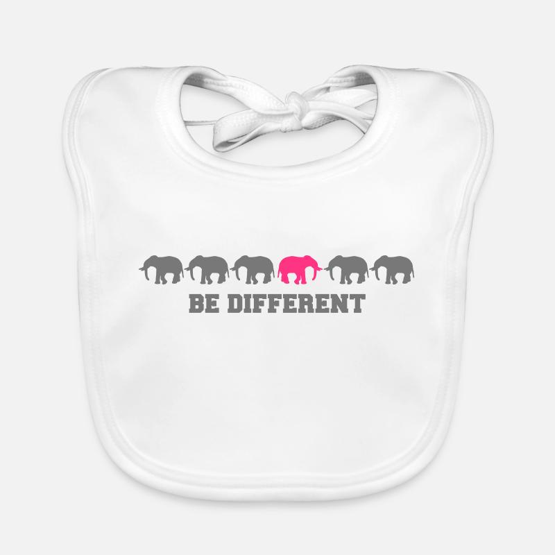 Elephants Be Different Baby Bio-Lätzchen