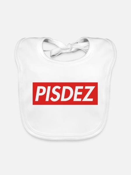 PISDEZ - Baby Bio-Lätzchen - Weiß - Vorne