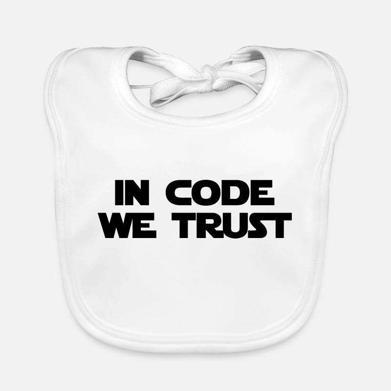 In code we trust Bavoir bio Bébé
