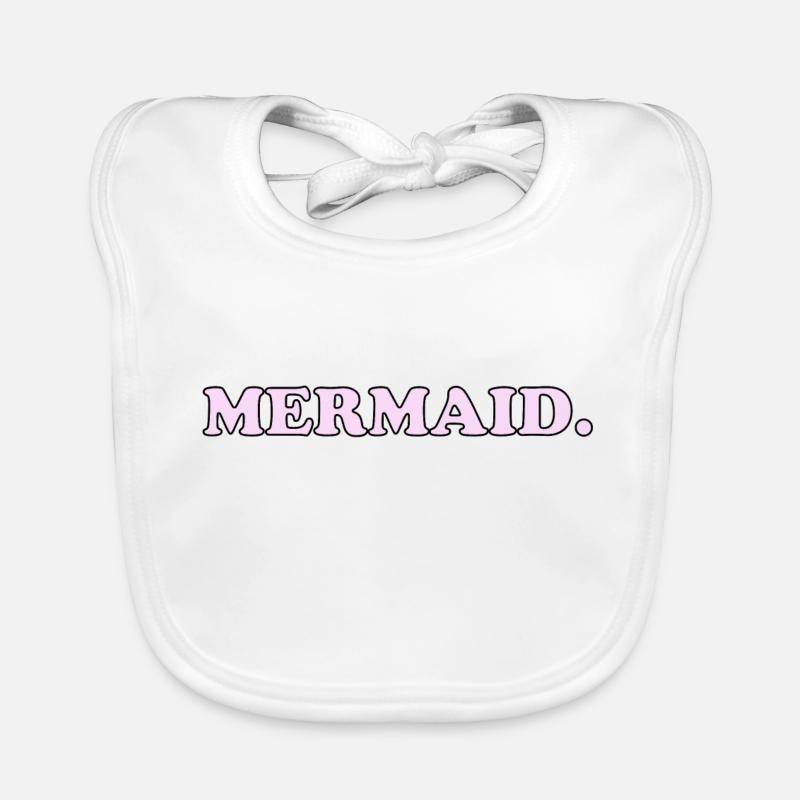Mermaid - Bavoir bio Bébé - blanc