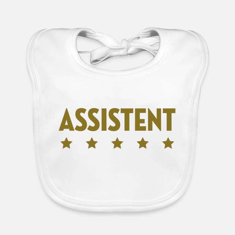 Assistent - Assistentin - Mitarbeiter - Chef Baby Bio-Lätzchen