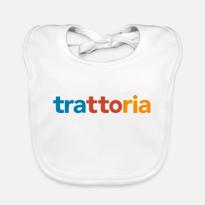 Trattoria - Bavoir bio Bébé - blanc
