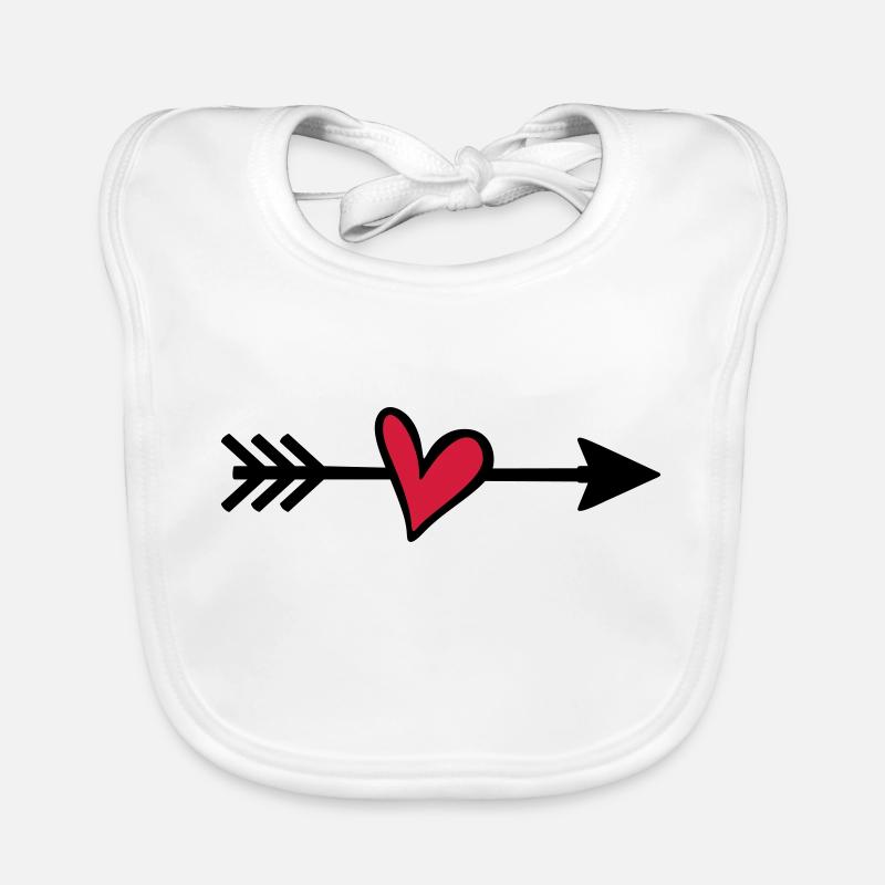 Flèche de Cupidon Bavoir bio Bébé