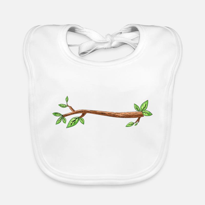 branche arbre dessin feuille Bavoir bio Bébé