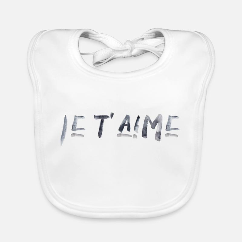 Je t’aime, la Saint Valentin Bavoir bio Bébé