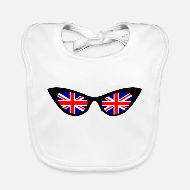 Drapeau britannique en ombres Bavoir bio Bébé