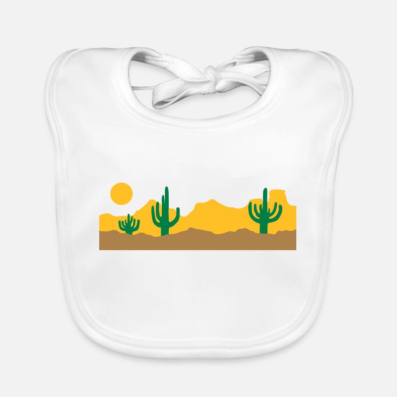 Landscape Desert Silhouette Skyline Organic Baby Bibs