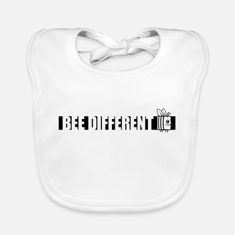 bee different Spruch Zitat Baby Bio-Lätzchen