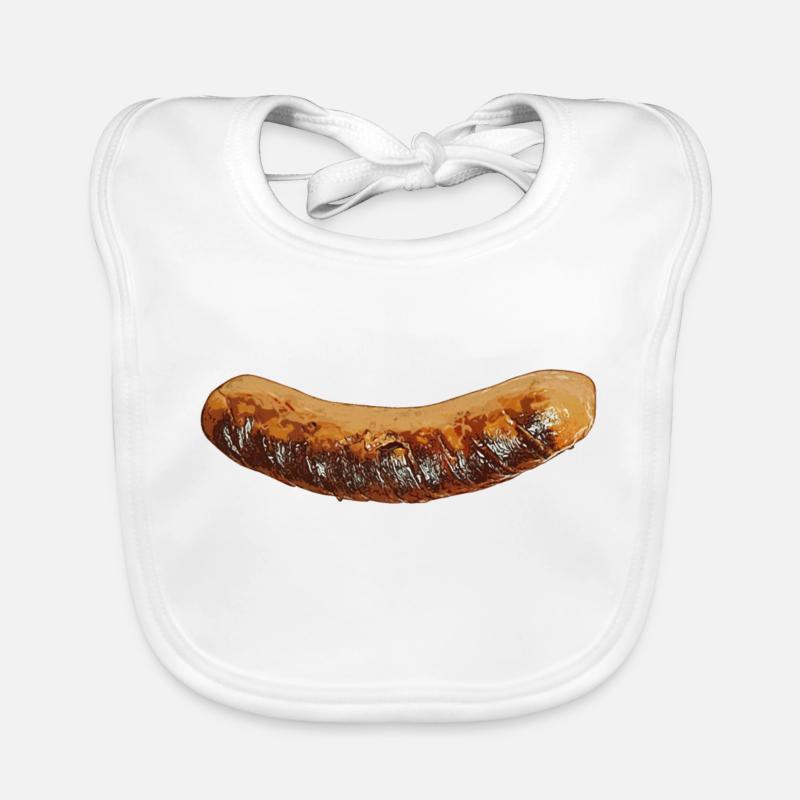 Bratwurst - Baby Bio-Lätzchen - Weiß
