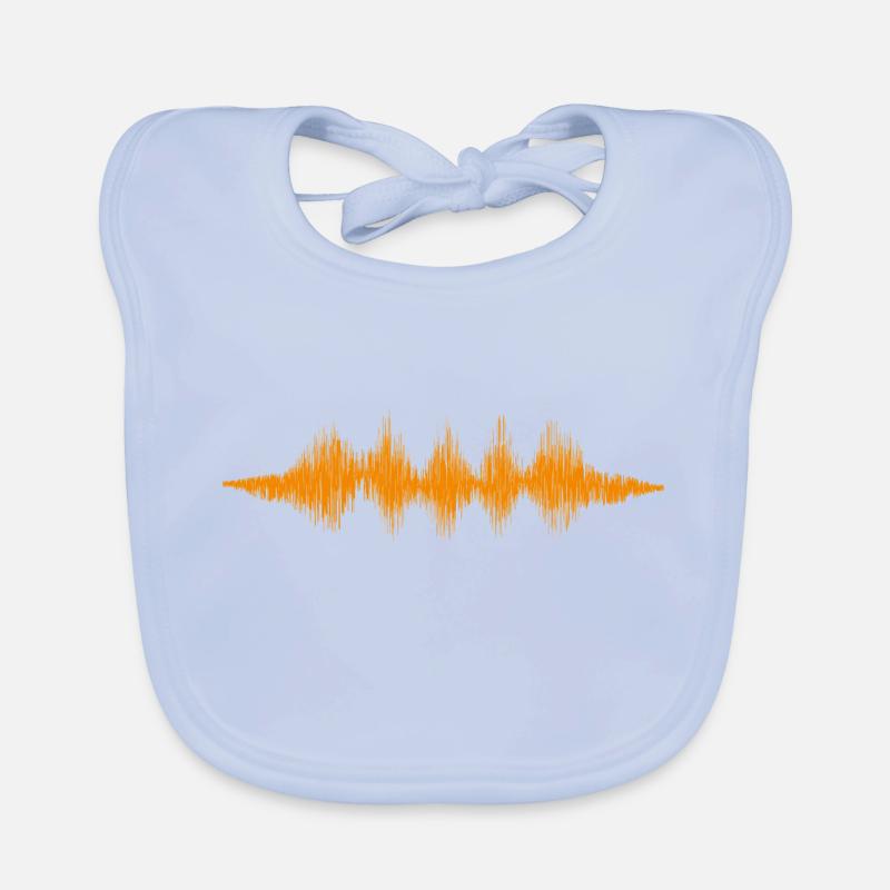 Music audio wave / sound wave / audio frequency Organic Baby Bibs
