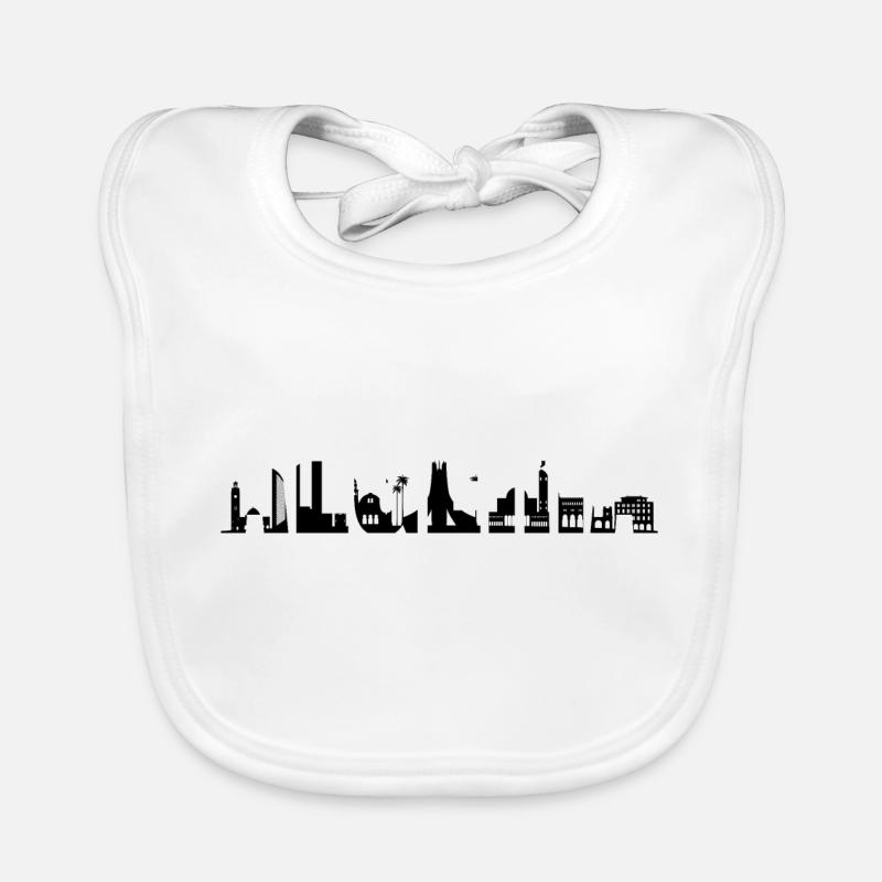 Algérie villes et monuments - Bavoir bio Bébé - blanc
