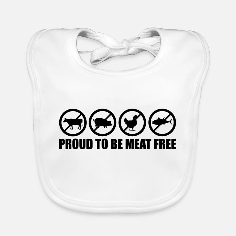 Lustiger Vegetarier Spruch Geschenk Baby Bio-Lätzchen