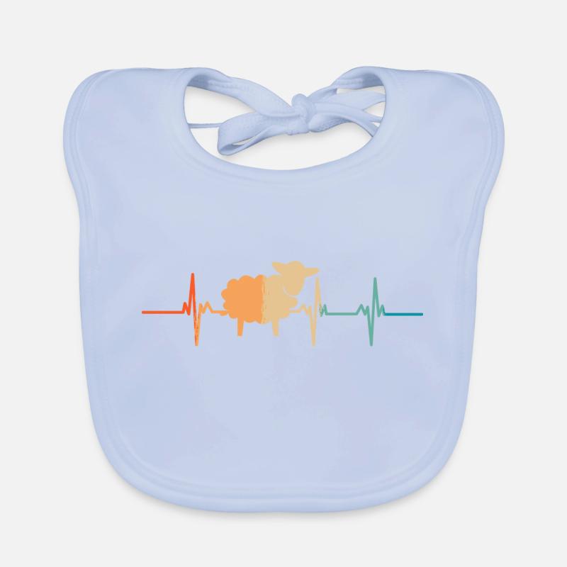 Schaf-Herzschlag Baby Bio-Lätzchen