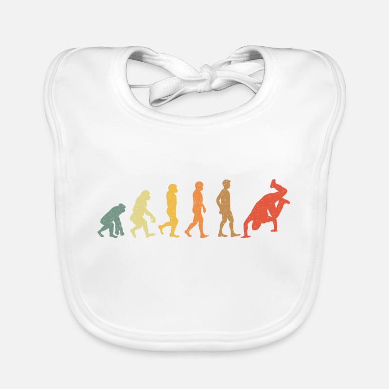 Breakdance Evolution vintage retro Organic Baby Bibs