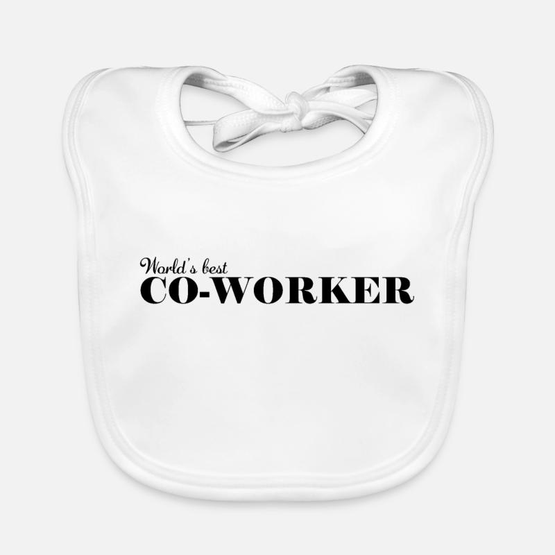Le meilleur collègue du monde - Bavoir bio Bébé - blanc