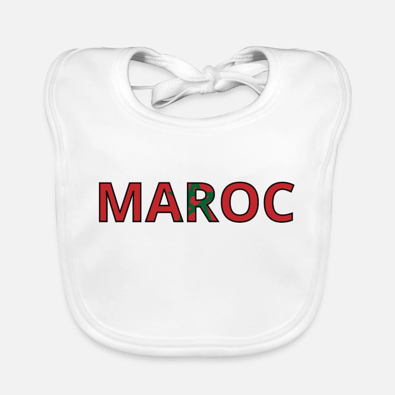 Drapeau Maroc Bavoir bio Bébé