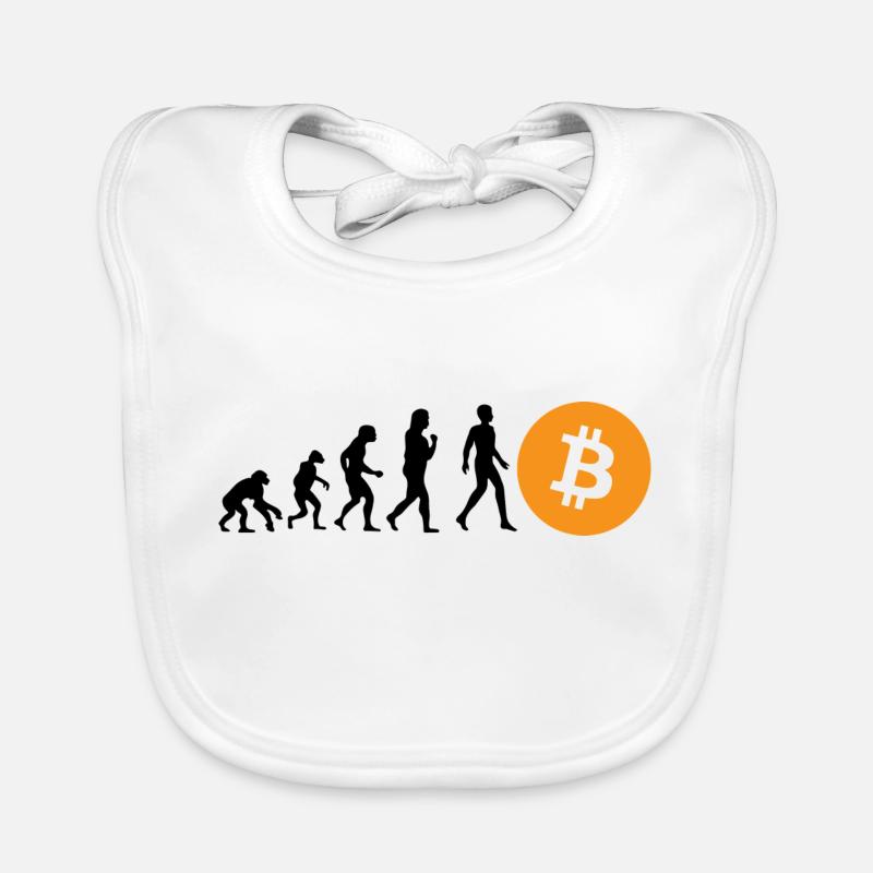 Krypto Evolution of BTC Bitcoin Baby Bio-Lätzchen