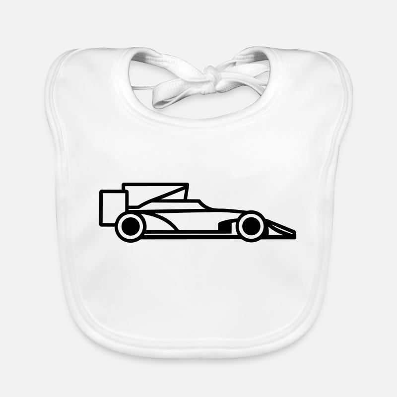 F1 Voiture de course Bavoir bio Bébé