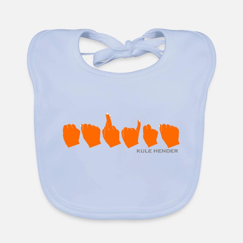 Marina (orange with white nails) Organic Baby Bibs