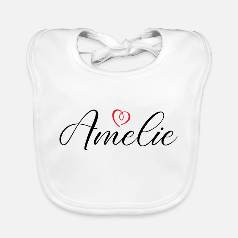 amelie name herz Baby Bio-Lätzchen