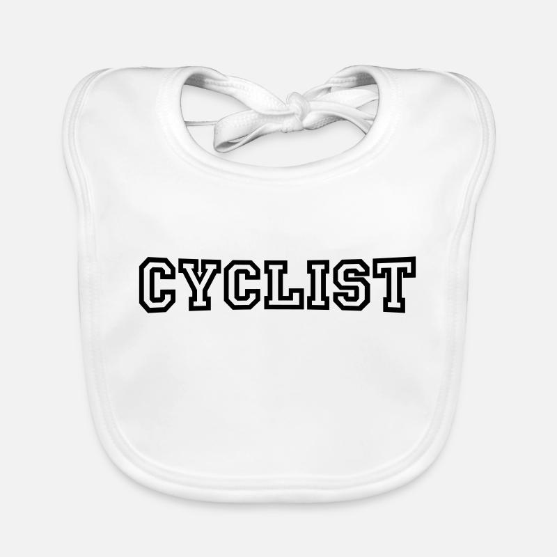 Cyclist - Organic Baby Bibs - white