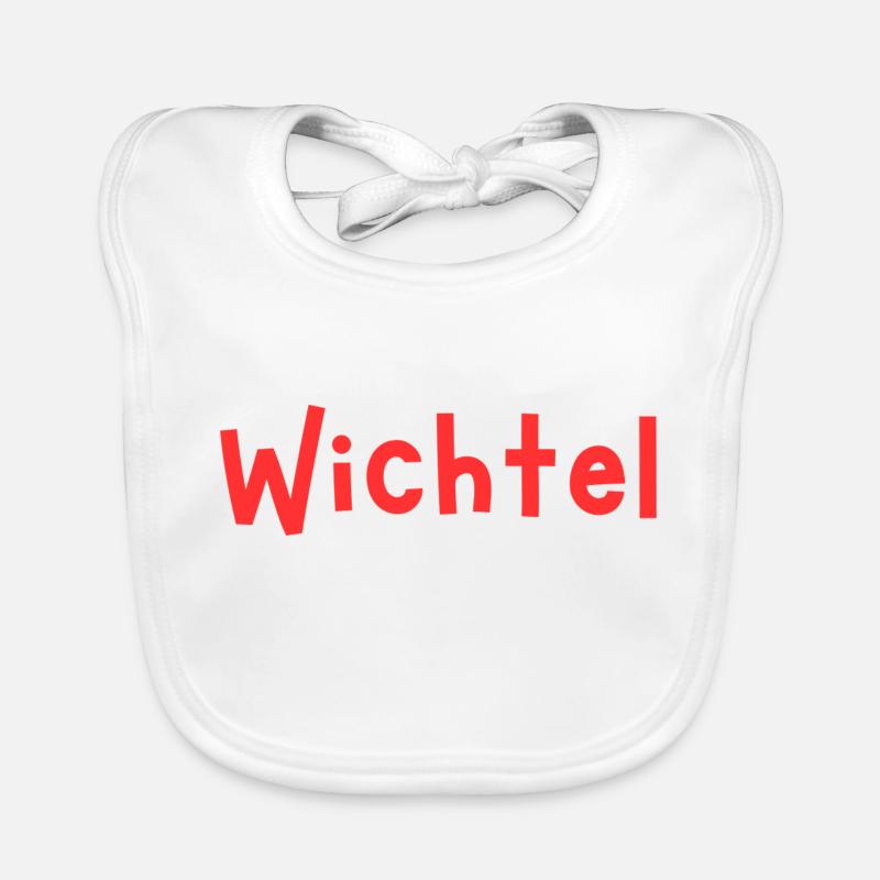 Wichtel rot Baby Bio-Lätzchen