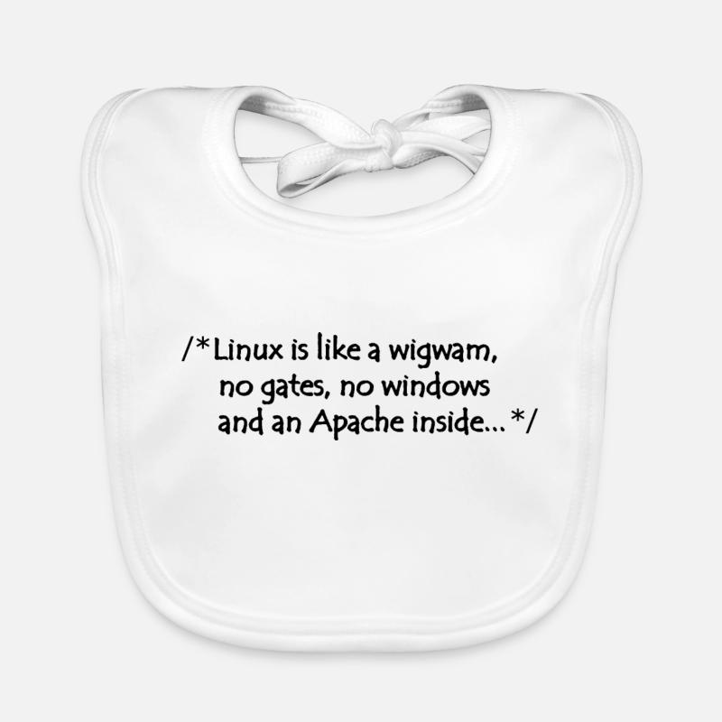 Linux is like a wigwam Organic Baby Bibs